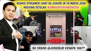 REAKSI STREAMER MELIHAT SNAP INSTAGRAM AGUS(JUNIOR JR) YG NGATAIN RYZEN TUMPUL