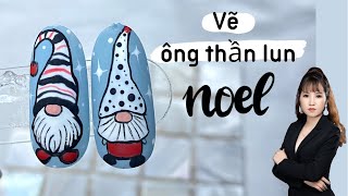 Vẽ Ông Thần Lùn Noel siêu dễ cho các bạn mới học nghề | Kelly nail