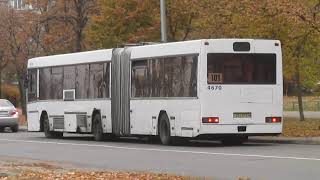 Автобус МАЗ-105 №4670, маршрут №101 30.10.2021 / Вus МAZ-105 №4670, route №101