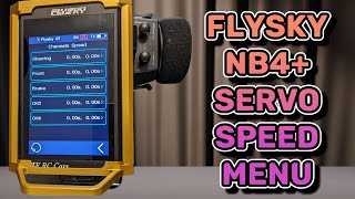 Flysky NB4+ Channel Speed Menu.