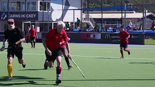 Mens Masters hockey. Over 60's Cairns 2021. Reds v Blacks