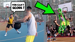 Short Asian DUNKS on TWO Defenders In Game?!?