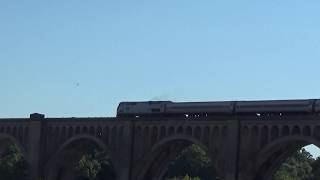 Amtrak P091 Silver Star over the James River Bridge in Richmond VA