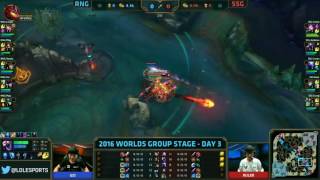 RNG vs SSG - Worlds 2016 Week 1 Day 3 Group D | LoL S6 World Championship RNG vs Samsung