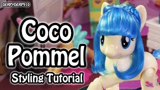 My Little Pony:  Miss Coco Pommel Hair Styling Tutorial How To (Explore Equestria!!) MLP Toy DIY