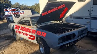 Satisfying Pressure Wash 20 Years Later-1968 Barracuda Cleaned Out- Forgotten Barracuda Ep. 6