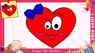 Come disegnare un cuore FACILE & KAWAII passo per passo per bambini11