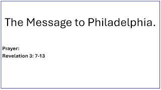 THE LAST GENERATION "The Message to Philadelphia" Evangelist: Richard Gonzales Jr