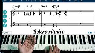 ritmo bolero(bolero rítmico) haciendo el bajo y armonía... 🎧🎼🎶🎹