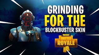 GRINDING FOR THE BLOCKBUSTER SKIN|FREE V-BUCKS GIVEAWAY| FORTNITE BATTLE ROYALE