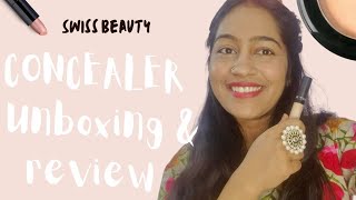 "Swiss beauty liquid concealer Unboxing and review"