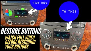 HOW TO REPAIR AND RESTORE WORN OUT AC AND RADIO BUTTONS