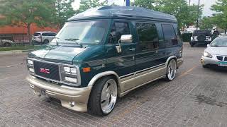 1995 GMC VANDURA GT on 26" staggered billet eagles CHICAGO STYLE!