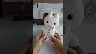 Handmade Plush Bunny 🐰 #sewingprojects #cute