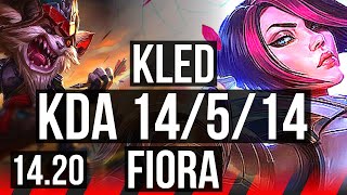 KLED vs FIORA (TOP) | 6 solo kills, 39k DMG | EUW Diamond | 14.20