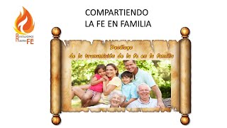 TALLER: COMPARTIENDO LA FE EN FAMILIA