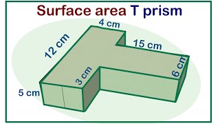 Surface area of a T shape prism