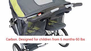 Baby Trend Expedition Double Jogger Stroller, Carbon