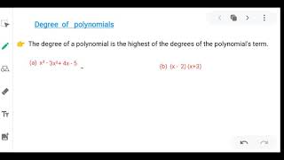 Degree and zeros of polynomials