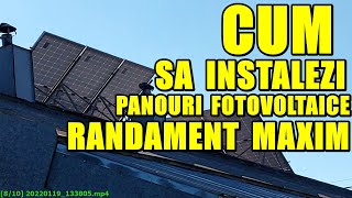 CUM SA INSTALEZI  PANOURI FOTOVOLTAICE CU RANDAMENT MAXIM VARA-IARNA