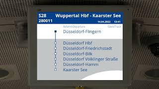 Regiobahn- Ansagen der S28 von Wuppertal nach Kaarst