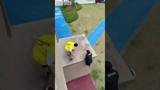 The Delivery Guy Was Almost Caught #funny #extreme #parkour #exciting