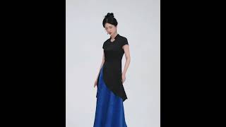 Fashion Dress For Women Contrast Color Short Sleeved Dress  #fashionhanfu #dress #womendress