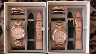 MICHAEL KORS MK3983 CHRONOGRAPH INTERCHANGEABLE BRACELET WATCH SET | AN KLEH REVIEW