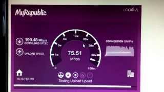 My Republic NZ Fibre 200/100 speedtest