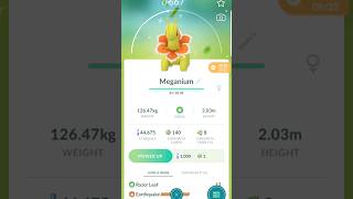 Transferring a shiny Meganium in Pokemon GO