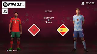 FIFA 23 Morocco VS Spain | FIFA World Cup Qatar 2022 | Round of 16 | PS5™ Gameplay [4K]