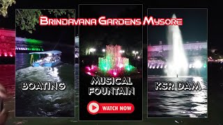 Brindavan Gardens in Mysore | Musical Fountain Mysore | Boating  at KRS Dam Mysore #telugutraveller