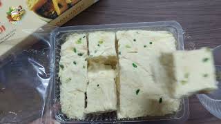 Bikaneri Sweets and namkeen Soan Papdi / Soft and Sweet Floss made from Chana besan with dry fruits