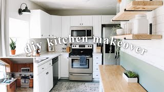 DIY KITCHEN MAKEOVER REVEAL | Countertops, Backsplash, Organization On a Budget