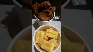 porção de mandioca e frango #Shorts