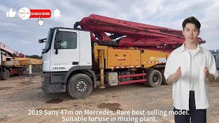 2019 Sany 47m on Mercedes. Rare best-selling model. Suitable for use in mixing plant.#china