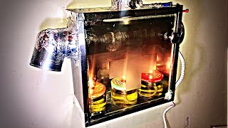 Cost Of Living UK/Staying Warm #5 Convection Candle Heater Stove DIY Cooking Oil Candles *Xmas Eve*