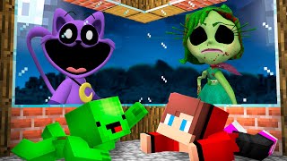 Mikey and JJ Attacked by Mini CATNAP and DISGUST.EXE in Minecraft at 3:00 AM ? - Maizen