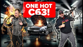 ENGINE FIRE EXPLOSION! W204 M156 C63 Carnage galore! AMG Life saving job For Modern Masters!