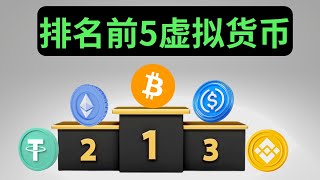 2024虚拟货币排名：市值top5虚拟货币详细介绍，比特币｜以太币｜USDT｜USDC｜BNB  排名前五虚拟货币  加密货币排名 虚拟货币排名 数字货币排名