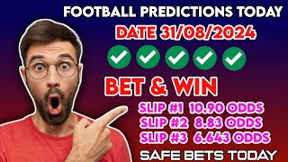 FOOTBALL PREDICTIONS TODAY 31/08/2024|SOCCER PREDICTIONS BETTING TIPS,#betting@sports betting tips