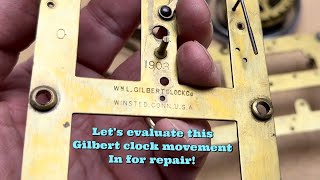 This Gilbert clock movement came in to day for repair. Let’s take a look!