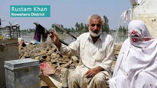 #PakistanFloods - 80-year-old Rustan’s house was swept away by the floods in Nowshera