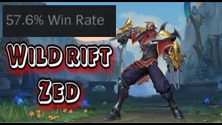 Wild Rift : 57% WR ZED MID GAMEPLAY!