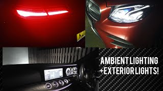 E class ambient lighting! +exterior lights and screen features!