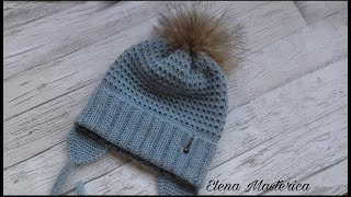 Шапочка с помпоном/Елена Masterica/Hat with a pompom