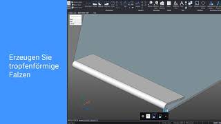 Falz  Funktion zur Modellierung der Falz Metallbearbeitung -  BricsCAD Mechanical