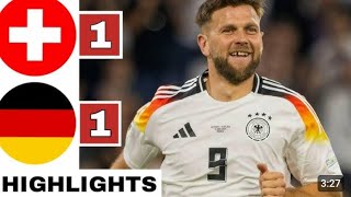 Germany 🇩🇪 1 - 1 Switzerland 🇨🇭Live Match Highlights #EURO2024 #football #eurocup