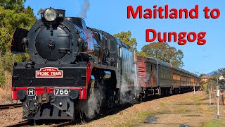 Steam Train Drivers View - Maitland to Dungog 4K [REALTIME]