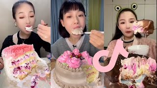 CREAM CAKE MUKBANG | tiktok compilation | korean food asmr #asmr #eating #tiktok #mukbang